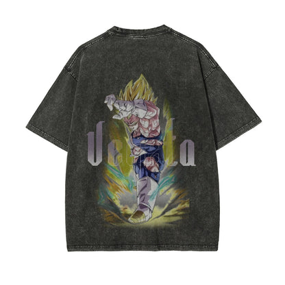 Vegeta Vintage Oversized T-Shirt Herren | Dragon Ball Super