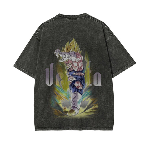 Vegeta Vintage Oversized T-Shirt Herren | Dragon Ball Super