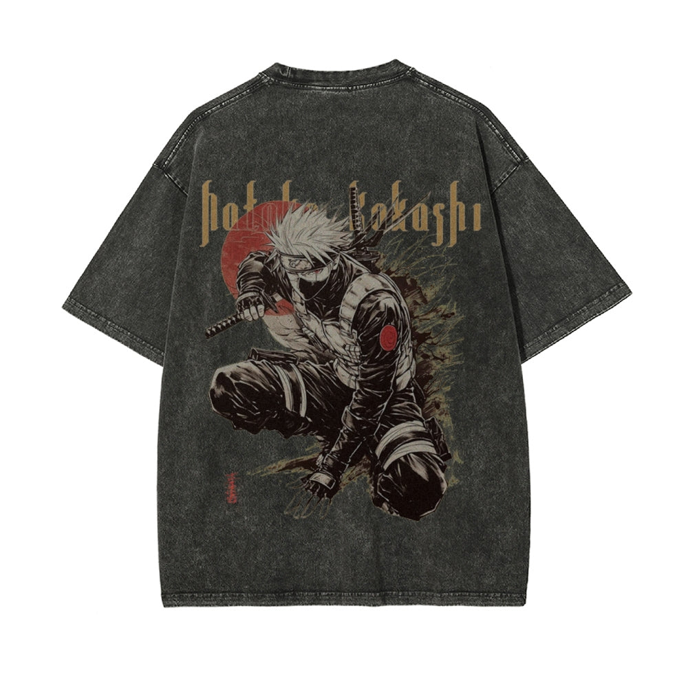 Kakashi Hatake Vintage Oversized T-Shirt Herren | NARUTO