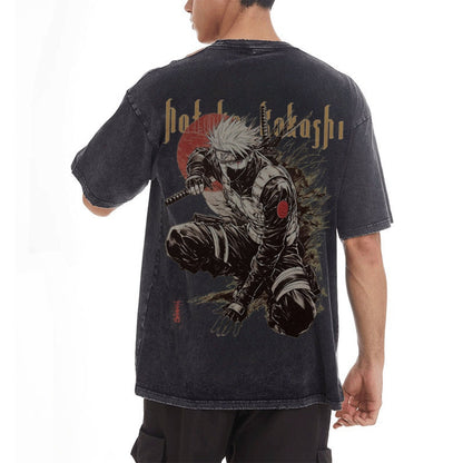 Kakashi Hatake Vintage Oversized T-Shirt Herren | NARUTO