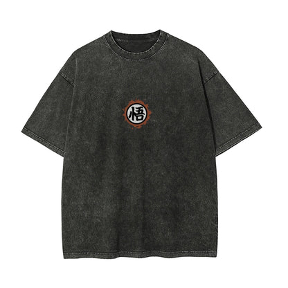 Son Goku Vintage Oversized T-Shirt Herren | Dragon Ball Super
