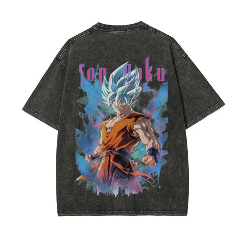 Son Goku Vintage Oversized T-Shirt Herren | Dragon Ball Super