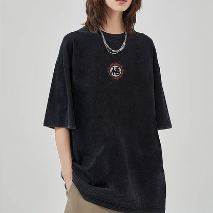 Son Goku Vintage Oversized T-Shirt Herren | Dragon Ball Super