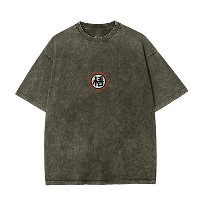 Son Goku Vintage Oversized T-Shirt Herren | Dragon Ball Super