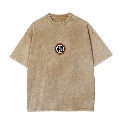 Son Goku Vintage Oversized T-Shirt Herren | Dragon Ball Super