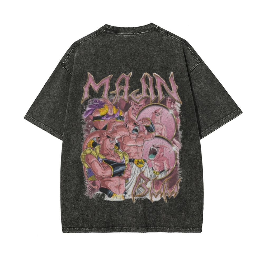 Majin Buu Vintage Oversized T-Shirt Herren | Dragon Ball Super