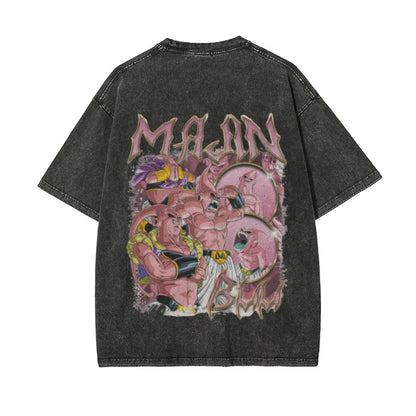 Majin Buu Vintage Oversized T-Shirt Herren | Dragon Ball Super