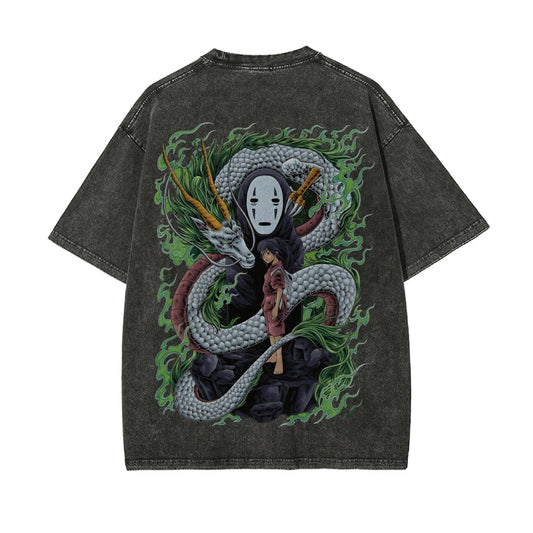 Vintage Oversized T-Shirt Herren|Spirited Away