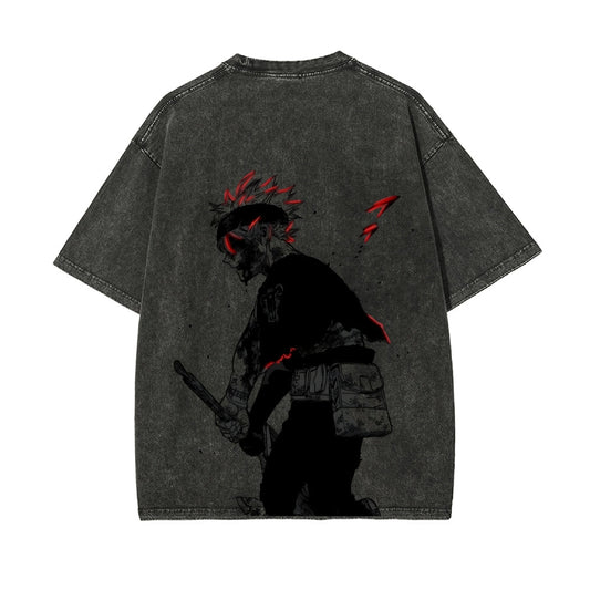 Vintage Oversized T-Shirt Herren Black Clover