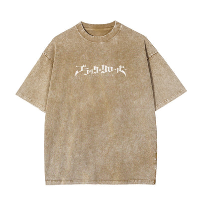 Vintage Oversized T-Shirt Herren Black Clover