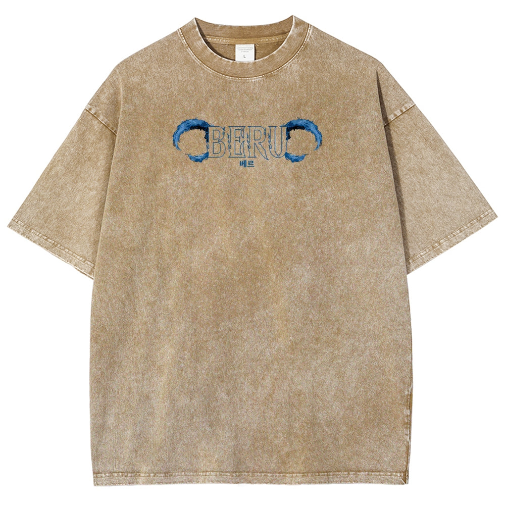 Solo Leveling Unisex-Fit, gewaschenes T-Shirt 2502007532