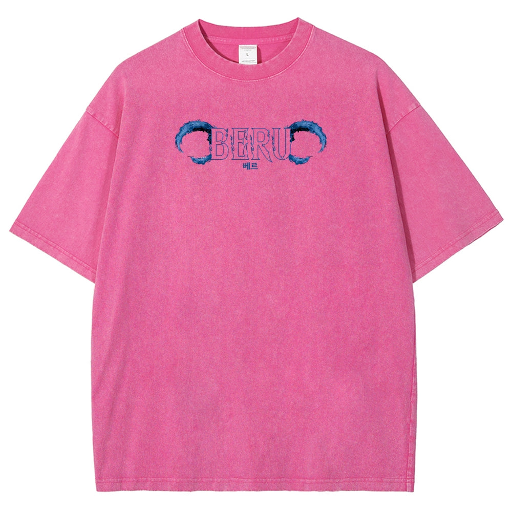 Solo Leveling Unisex-Fit, gewaschenes T-Shirt 2502007532