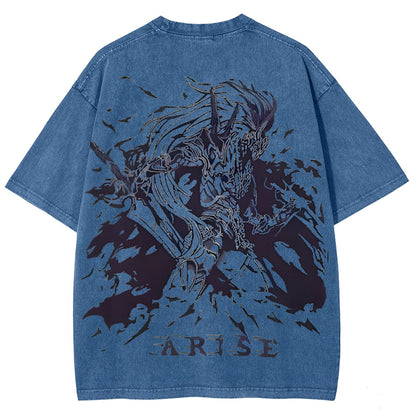 Solo Leveling Unisex Fit Washed T-Shirt 2503002292