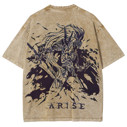 Solo Leveling Unisex Fit Washed T-Shirt 2503002292