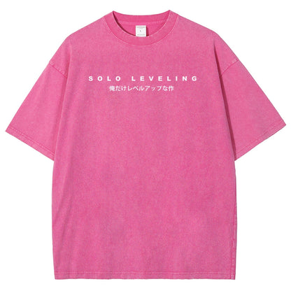 Solo-Leveling Unisex-Fit, gewaschenes T-Shirt 2503010751