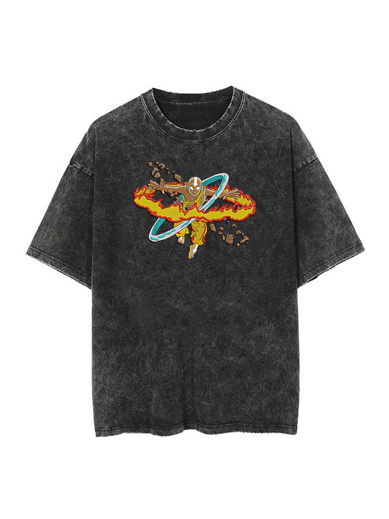 Aang-Stickerei-T-Shirt