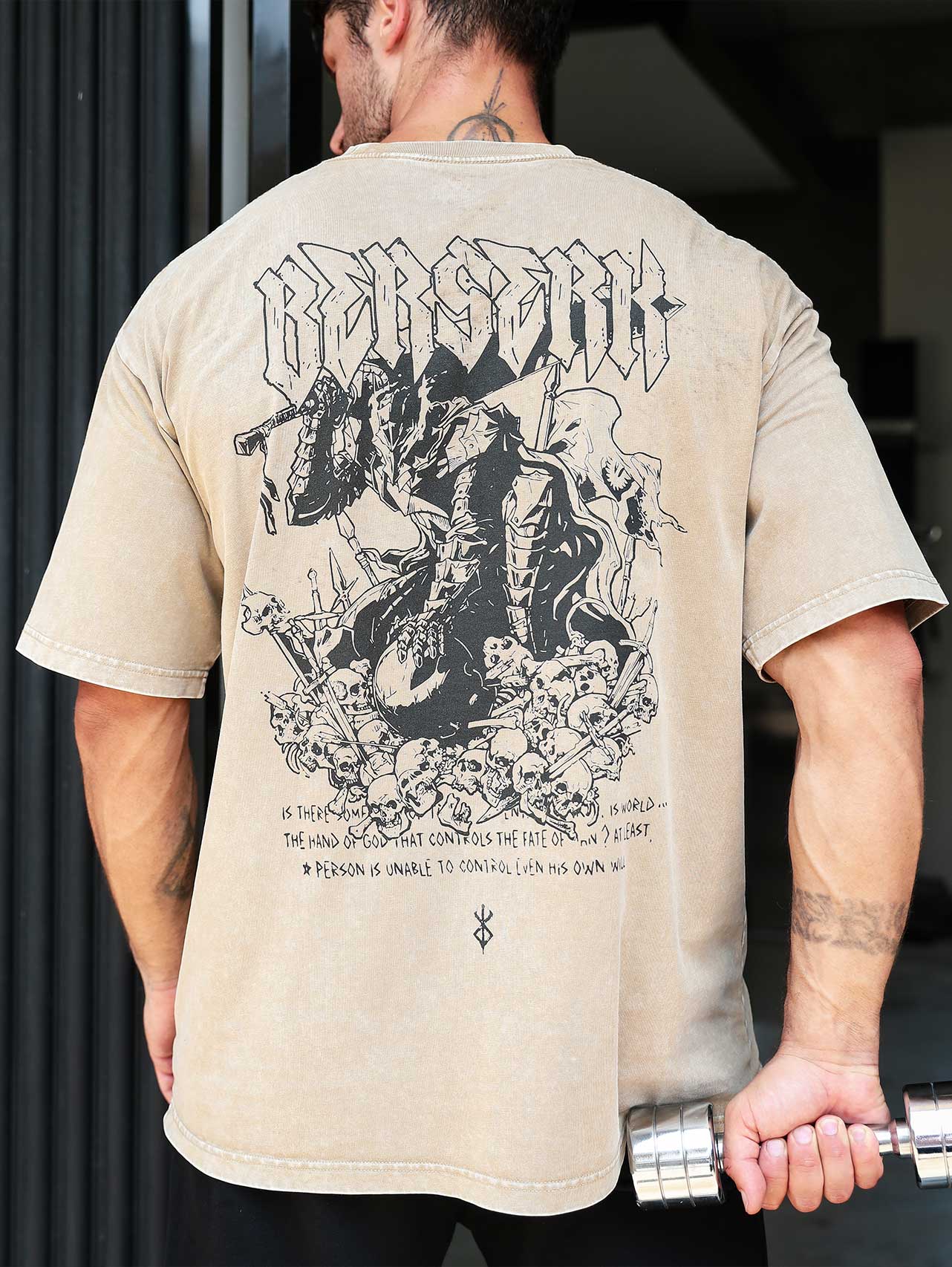 Vintage-T-Shirt mit Stickerei „Guts Bloodshed“