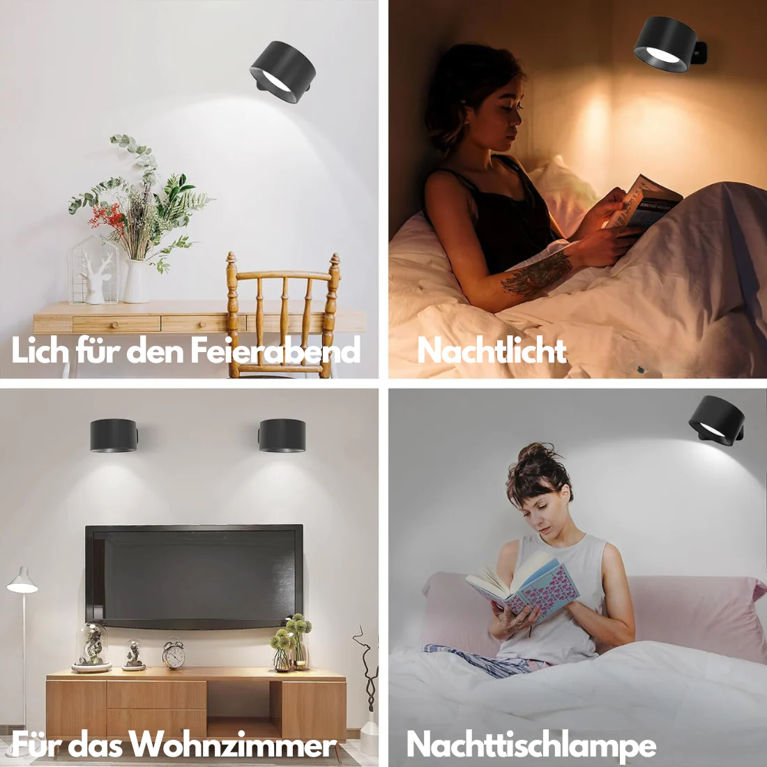 Hypberlin LED-Wandleuchte, kabellos