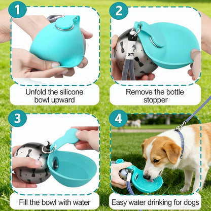 One-Hand Press Pet Hydration Dispenser (285ml)