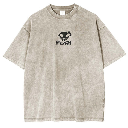 Ichigo Bleach Anime Doppeldruck Vintage T-Shirt (verwaschen)
