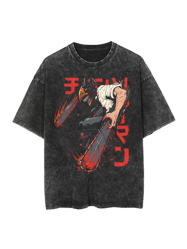 Vintage-T-Shirt „Denji Hybrid“