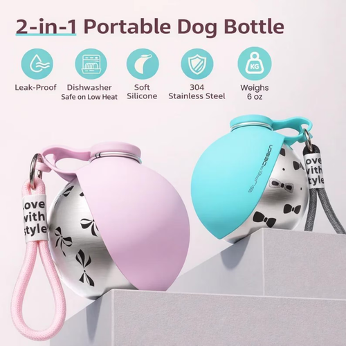 One-Hand Press Pet Hydration Dispenser (285ml)