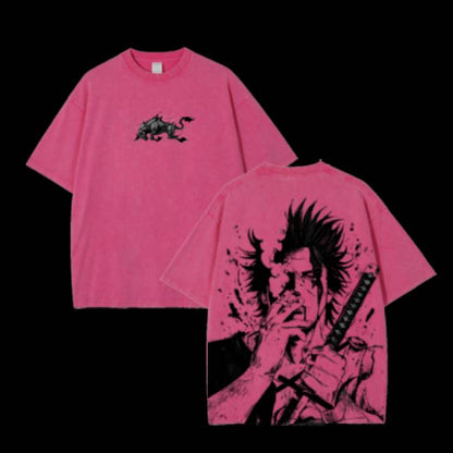 Yami Sukehiro x Black Bulls, Black Clover, Anime, doppelt bedruckt, Vintage, gewaschenes Unisex-T-Shirt
