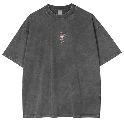 The Sorcerer Killer "Toji Fushiguro" Jujutsu Kaisen Anime Manga Acid Washed Leichtes Oversize-T-Shirt aus schwerer Baumwolle