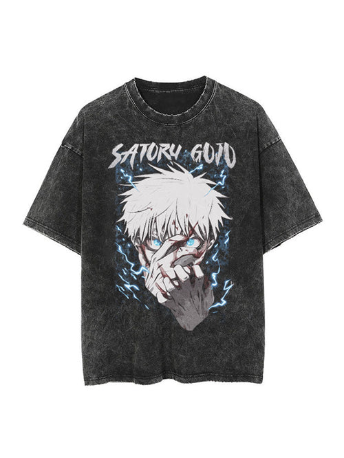 Gojo Cursed Power Vintage-T-Shirt