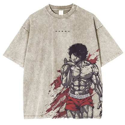 Comic Baki Hanma Vintage Washed Unisex T-Shirt