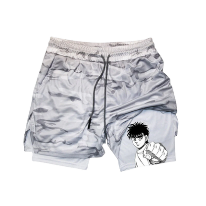Hajime no Ippo Performance Shorts - White Camo