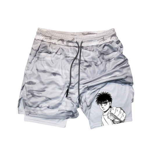 Hajime no Ippo Performance Shorts - White Camo