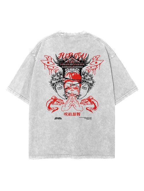 2-seitiges Vintage-T-Shirt „Sukuna Incarnation“