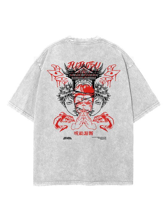 2-seitiges Vintage-T-Shirt „Sukuna Incarnation“