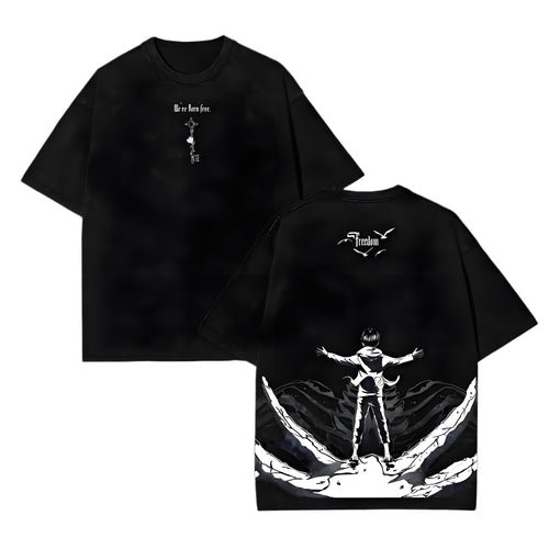 The Key to Freedom – Attack on Titan Vintage, gewaschenes Oversize-Anime-T-Shirt