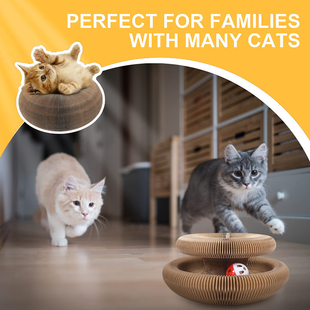 Flexible Cat Scratcher Toy with Bell Ball