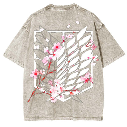Wings of Freedom AOT Vintage Washed Unisex T-Shirt