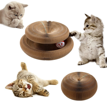 Flexible Cat Scratcher Toy with Bell Ball
