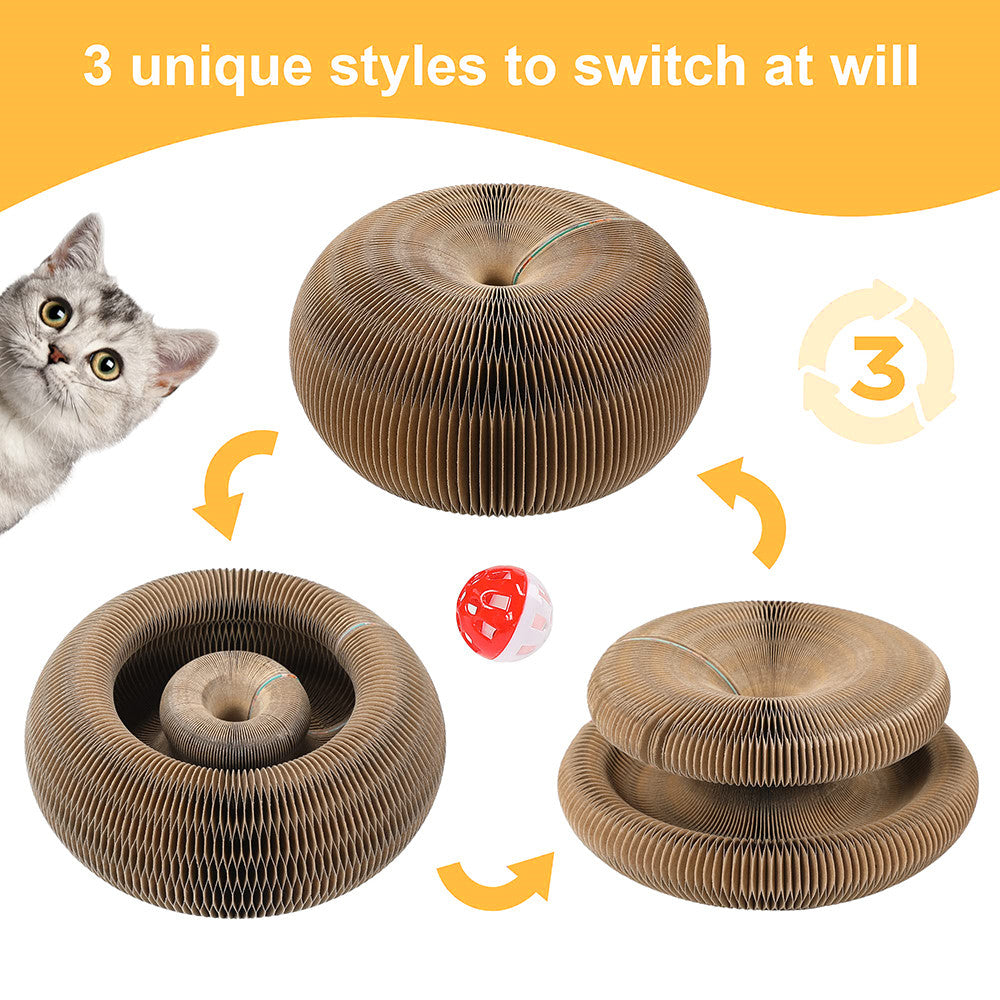 Flexible Cat Scratcher Toy with Bell Ball