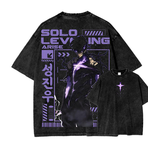 Solo Leveling Arise Bedrucktes Unisex T-Shirt (gewaschen)