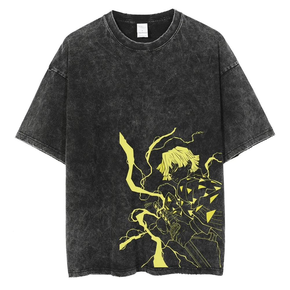 Anime Motiv Berserk Guts - Washed Vintage T-Shirt Herren Ver. 4