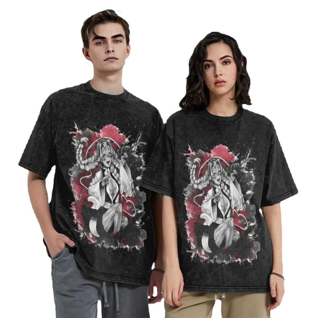 Demon Slayers - Anime Motiv Washed Vintage Tee
