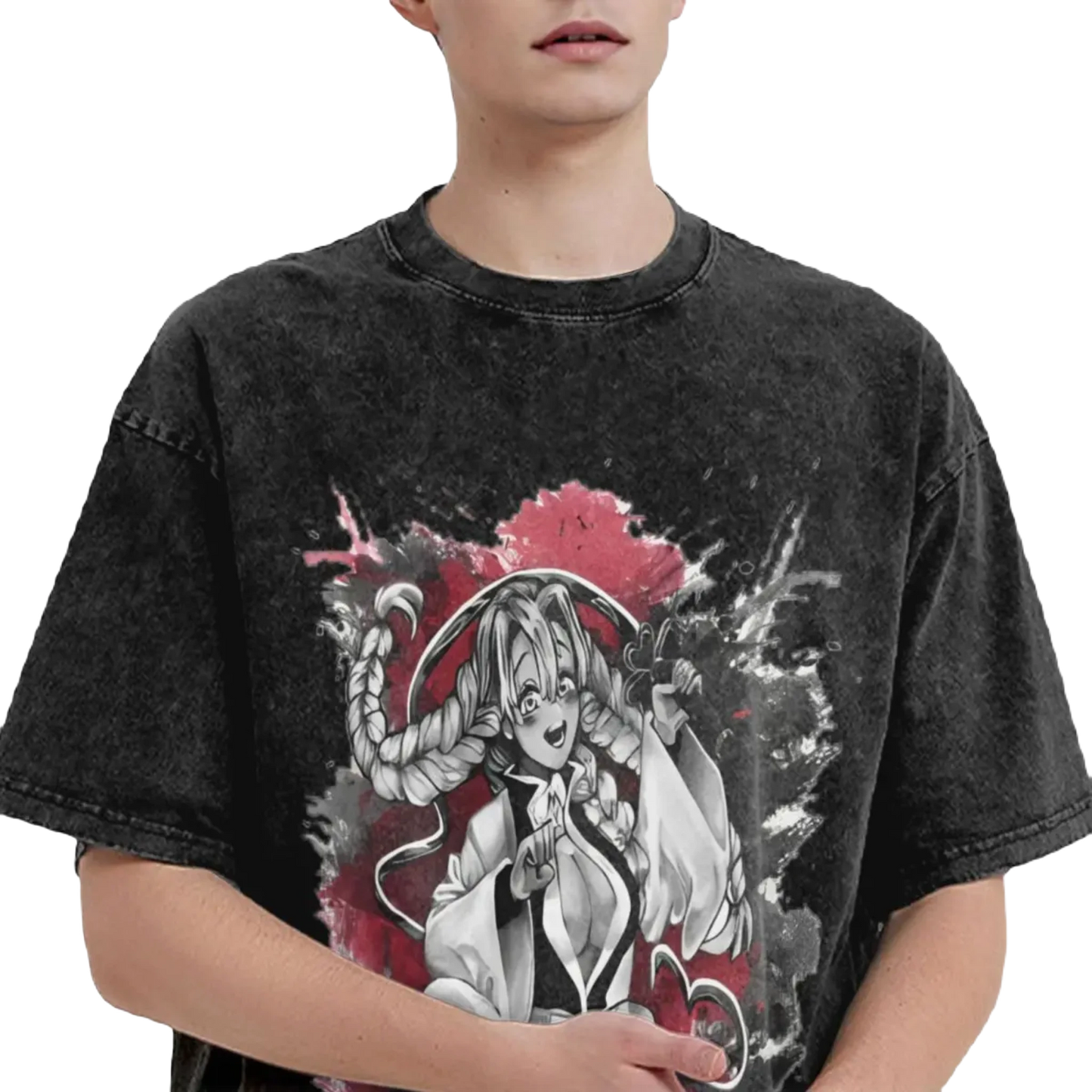 Demon Slayers - Anime Motiv Washed Vintage Tee