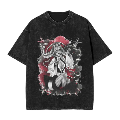 Demon Slayers - Anime Motiv Washed Vintage Tee