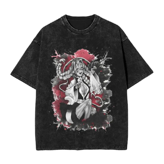 Demon Slayers - Anime Motiv Washed Vintage Tee