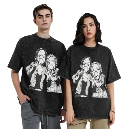 Anime Motiv Washed Vintage Tee - Nana Kawaii