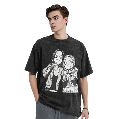 Anime Motiv Washed Vintage Tee - Nana Kawaii