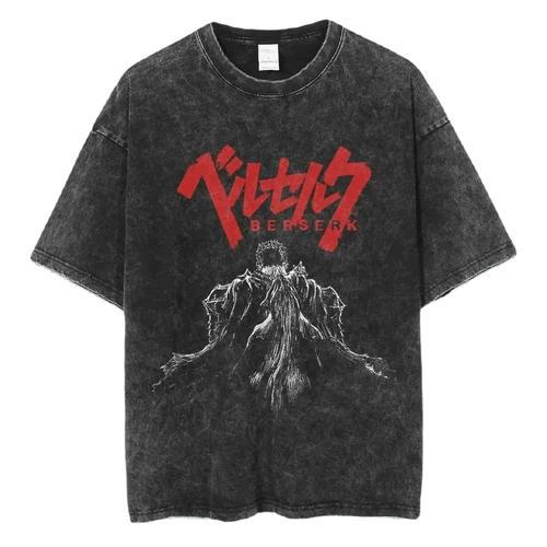 Anime Motiv Berserk Guts Washed Vintage Tee Ver. 2
