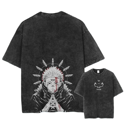 Anime Motiv Jujutsu Kaisen Washed Vintage T-Shirt Herren Ver. 1