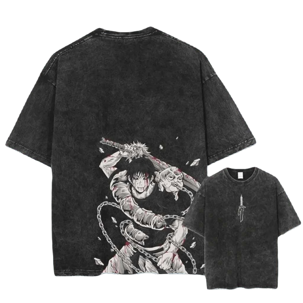 Anime Motiv Jujutsu Kaisen Washed Vintage T-Shirt Herren Ver. 1